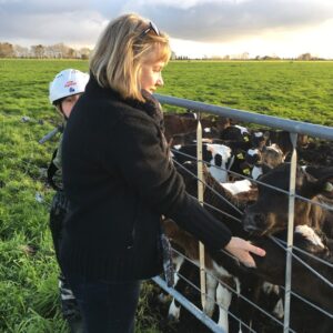 Megan Taylor on a farm