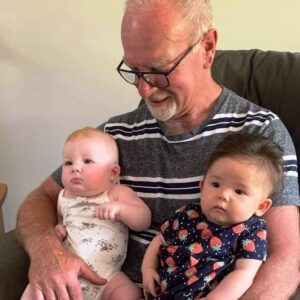 Waikato Podiatry's Alan Murray with his grandchildren