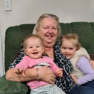 Sue Townley with her grandchildren