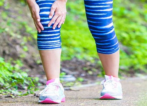 A runner with a painful knee